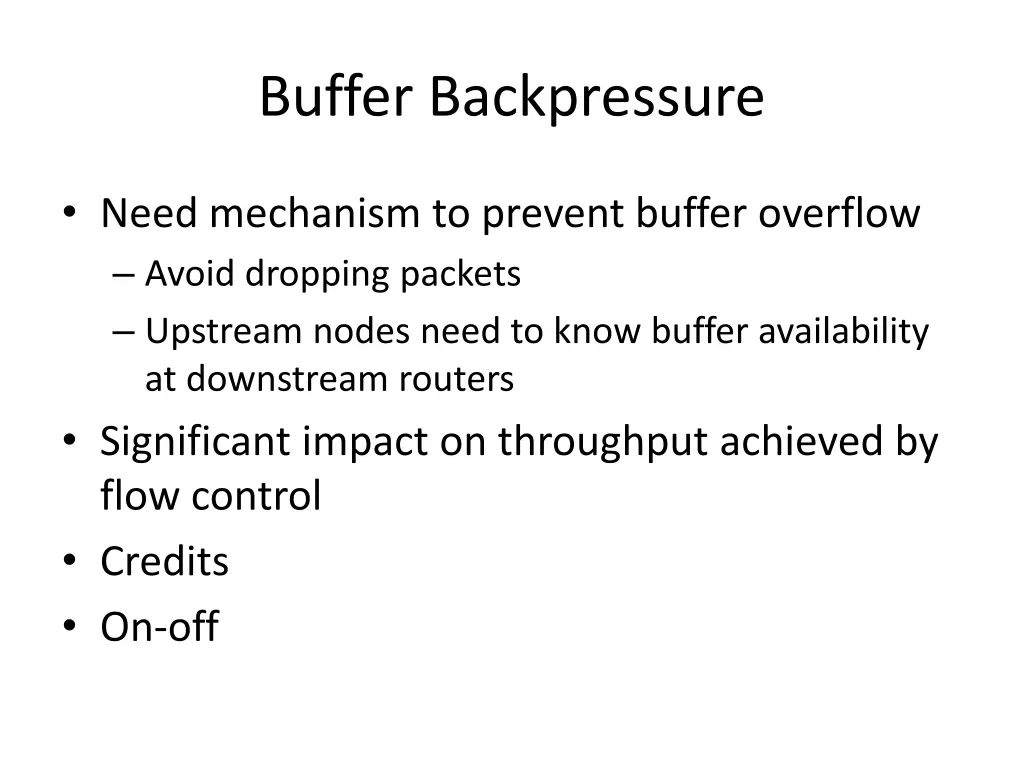 buffer backpressure