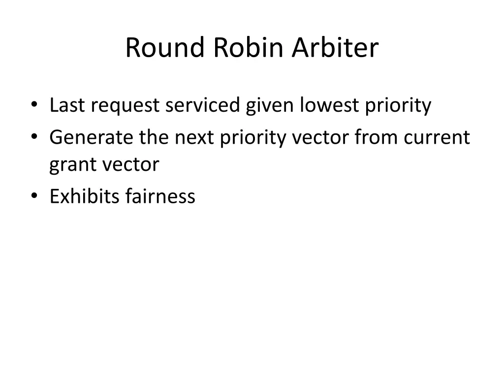 round robin arbiter