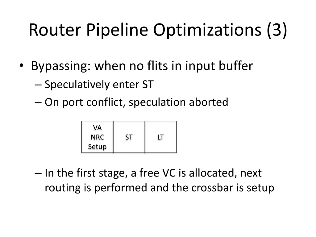 router pipeline optimizations 3