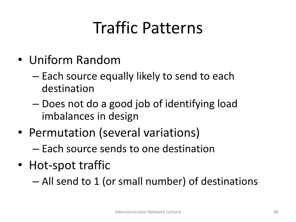 traffic patterns