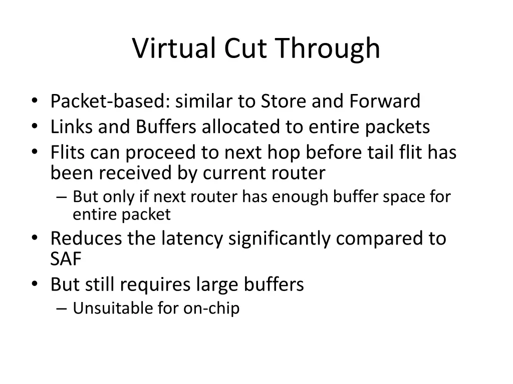 virtual cut through