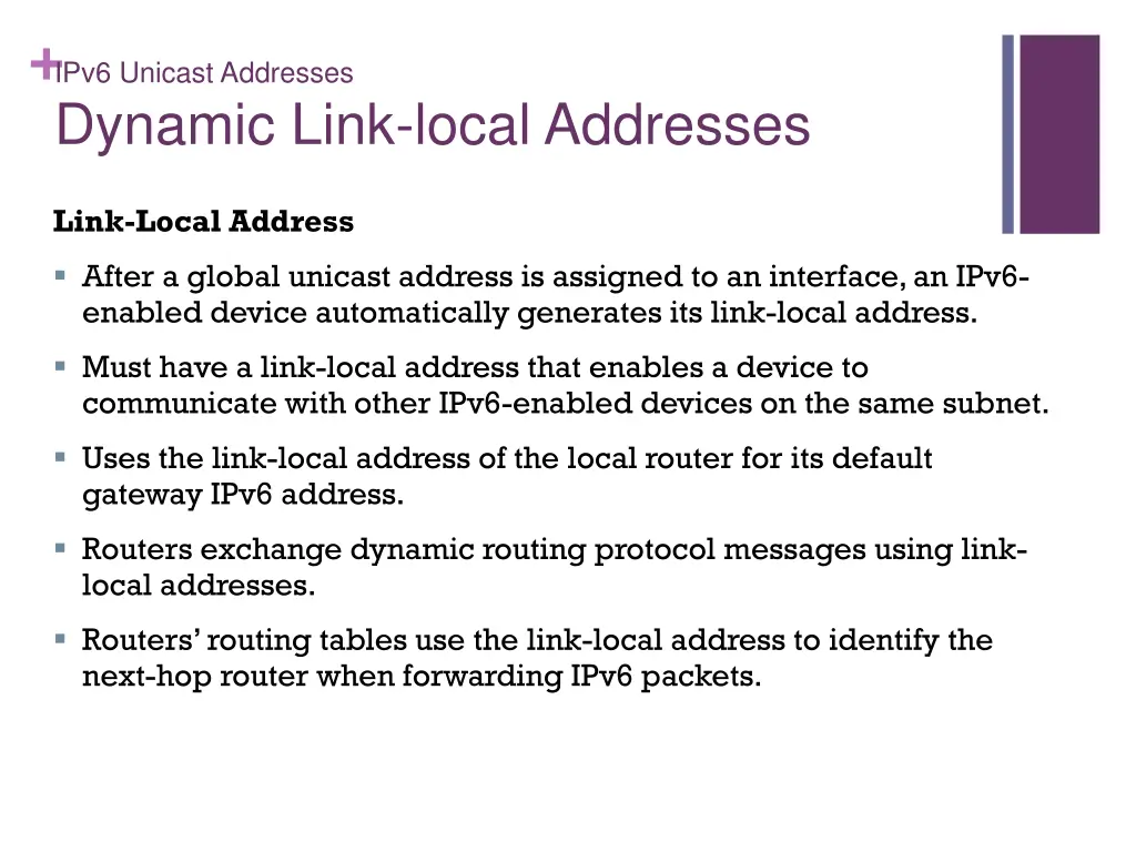 ipv6 unicast addresses dynamic link local