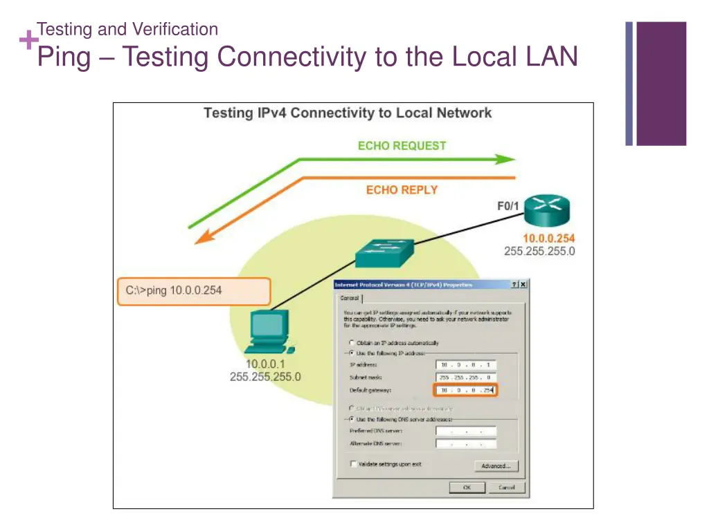 testing and verification ping testing