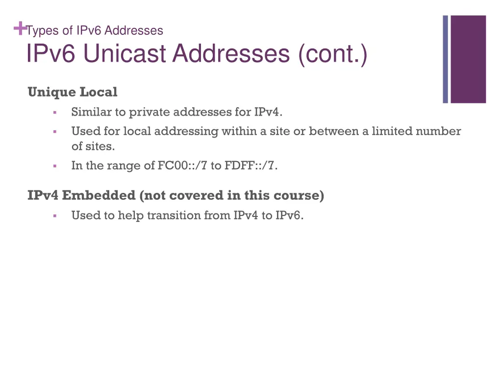 types of ipv6 addresses ipv6 unicast addresses 4