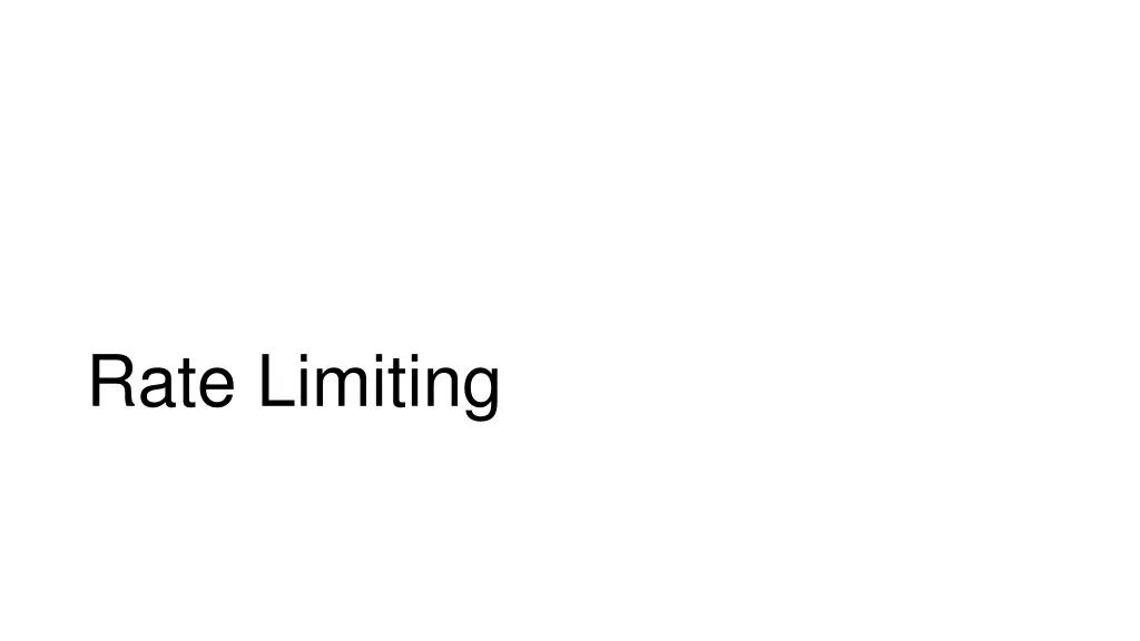 rate limiting