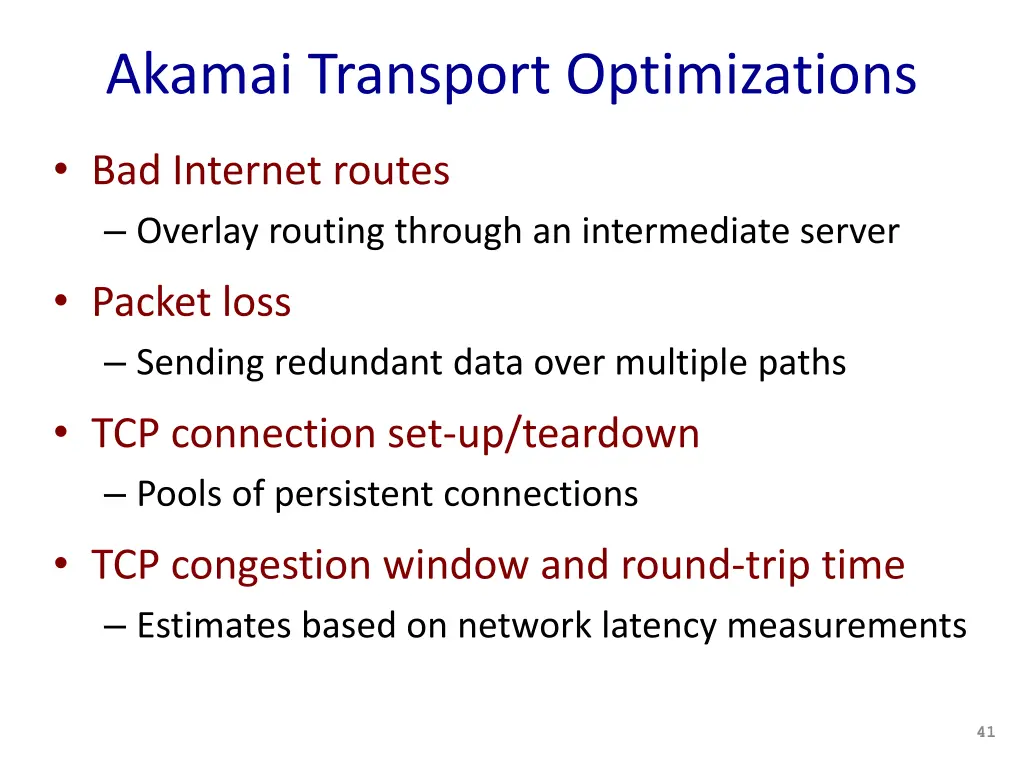 akamai transport optimizations