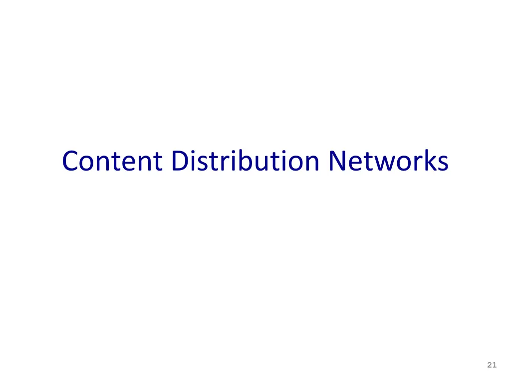 content distribution networks