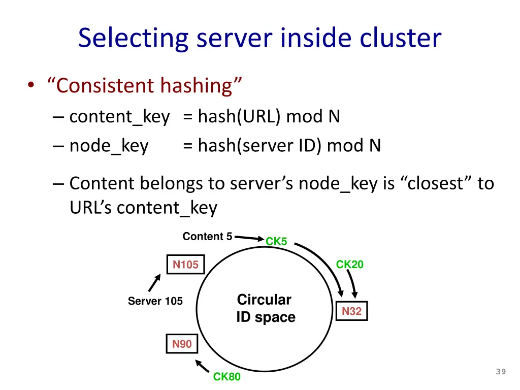 selecting server inside cluster