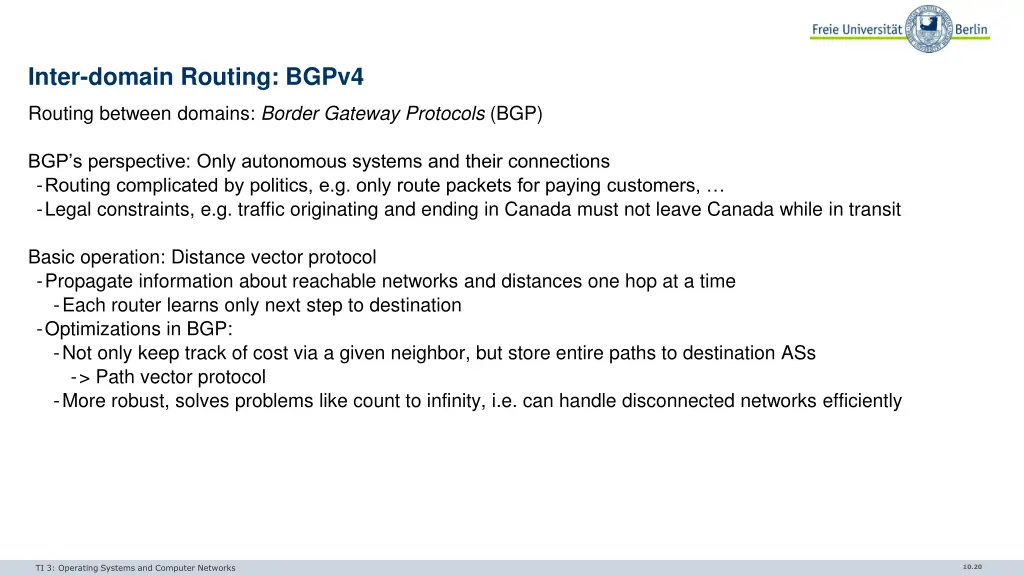 inter domain routing bgpv4