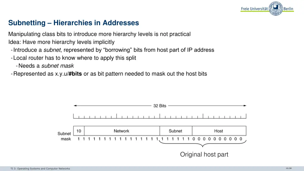 subnetting hierarchies in addresses