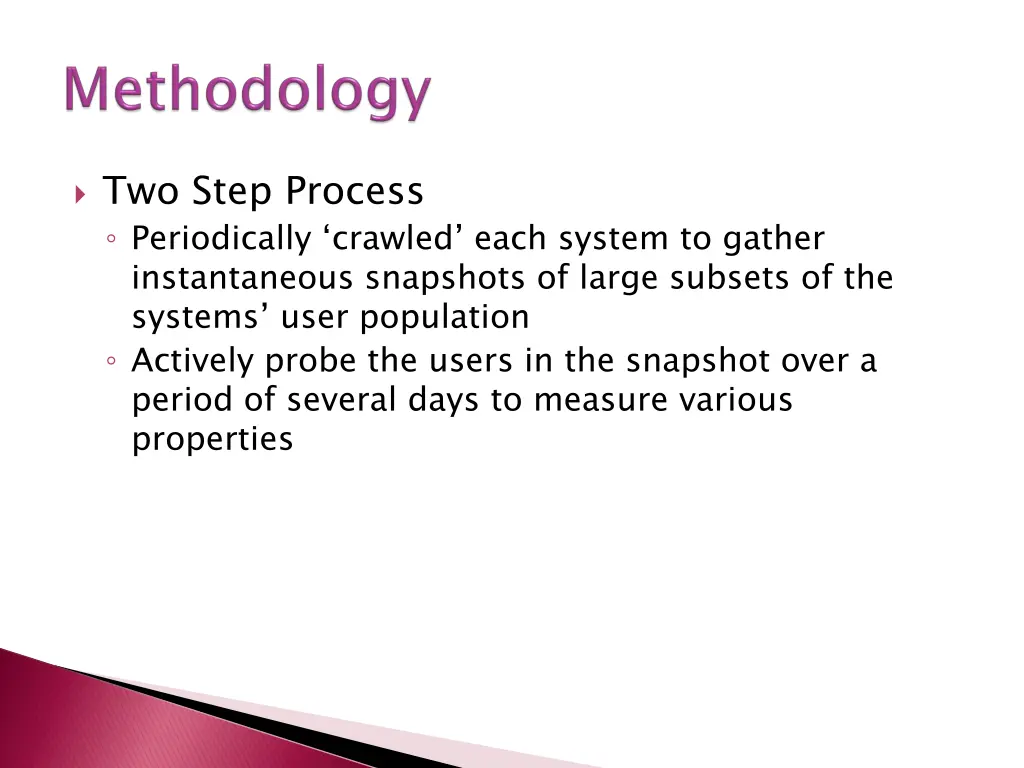 two step process periodically crawled each system