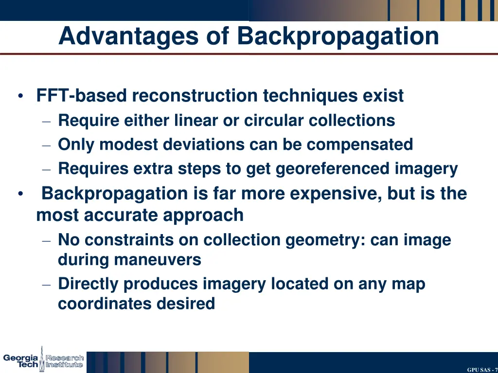 advantages of backpropagation