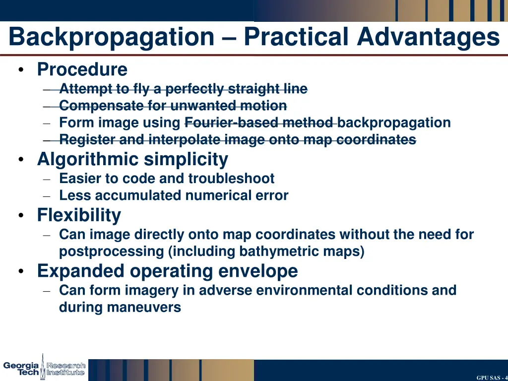 backpropagation practical advantages procedure