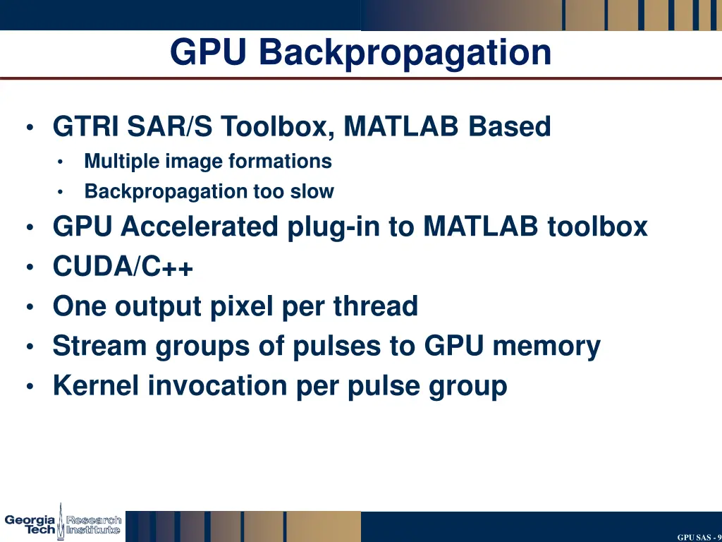 gpu backpropagation