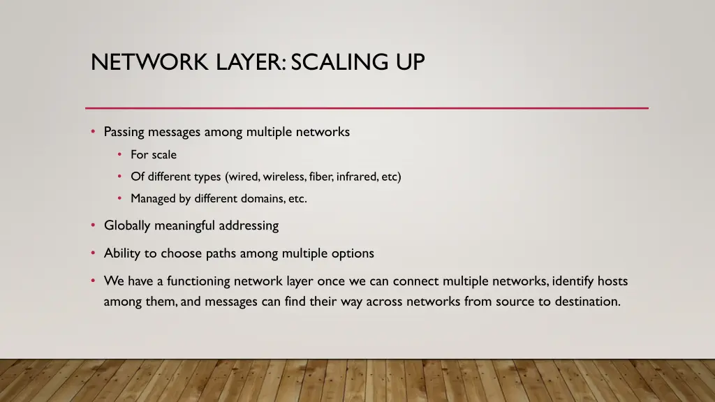 network layer scaling up