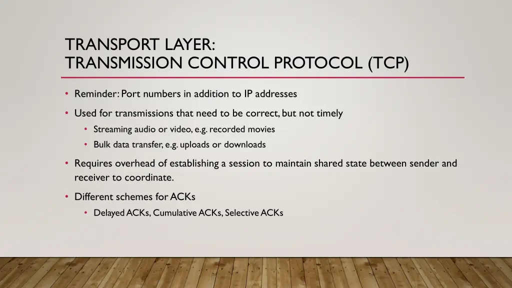 transport layer transmission control protocol tcp