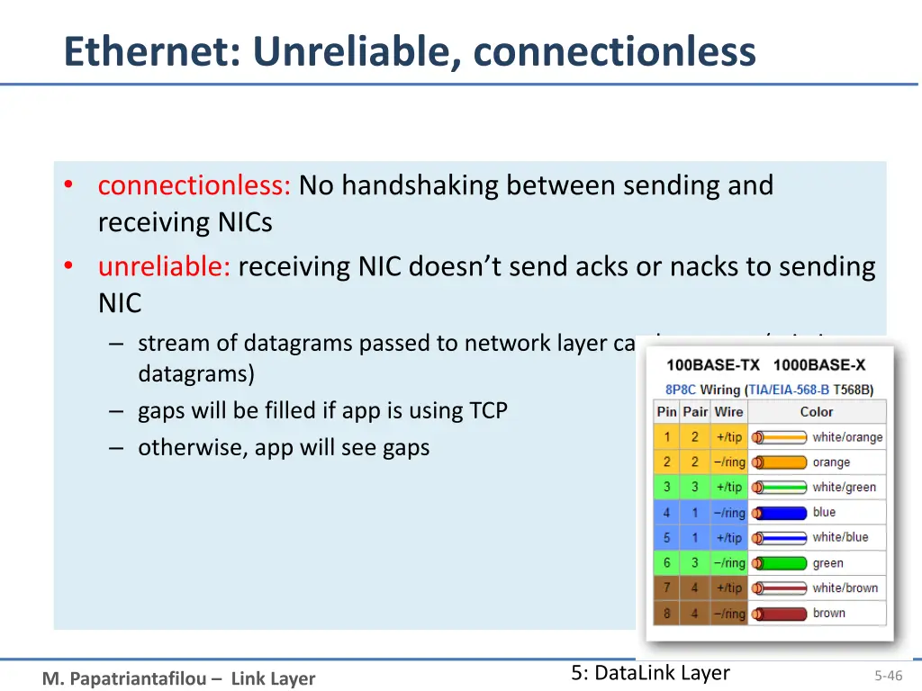 ethernet unreliable connectionless