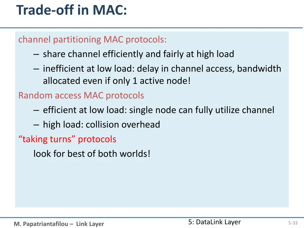 trade off in mac