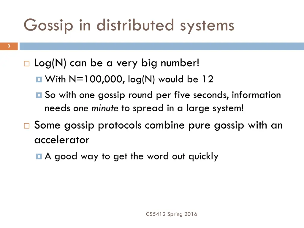 gossip in distributed systems