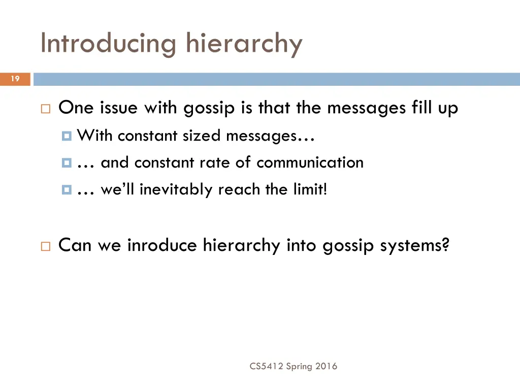 introducing hierarchy