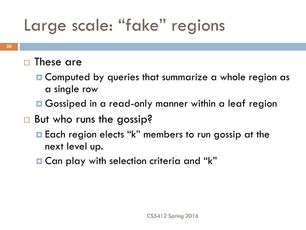 large scale fake regions