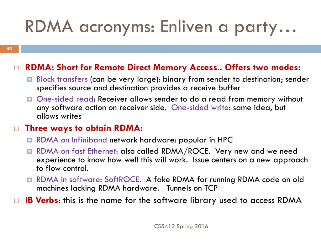 rdma acronyms enliven a party