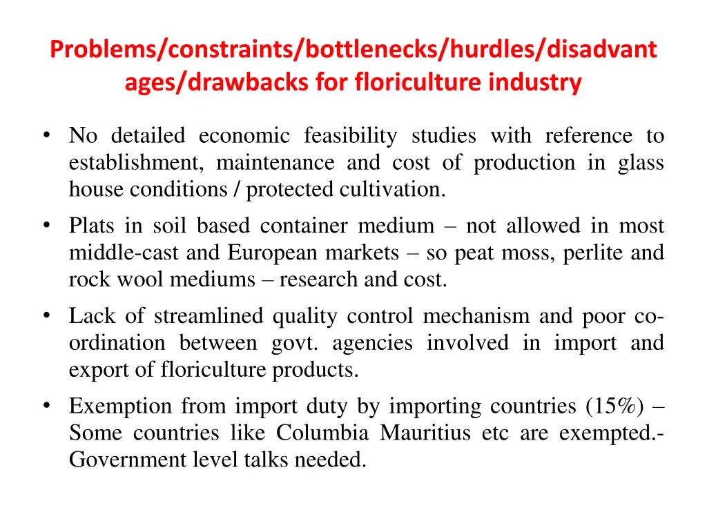 problems constraints bottlenecks hurdles 1