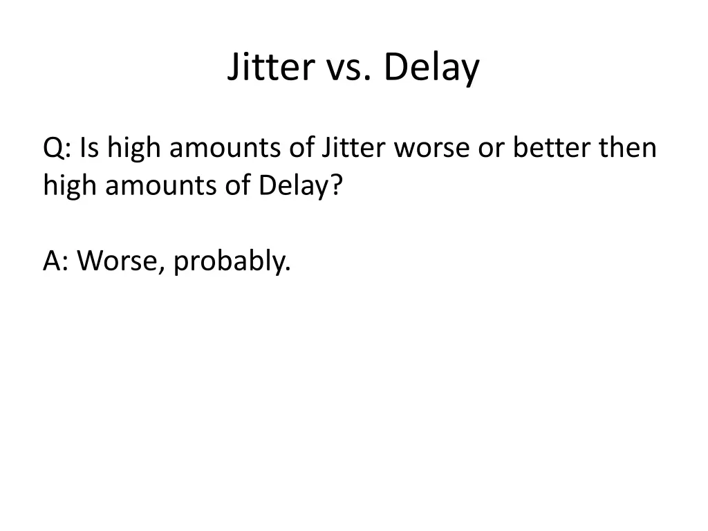 jitter vs delay