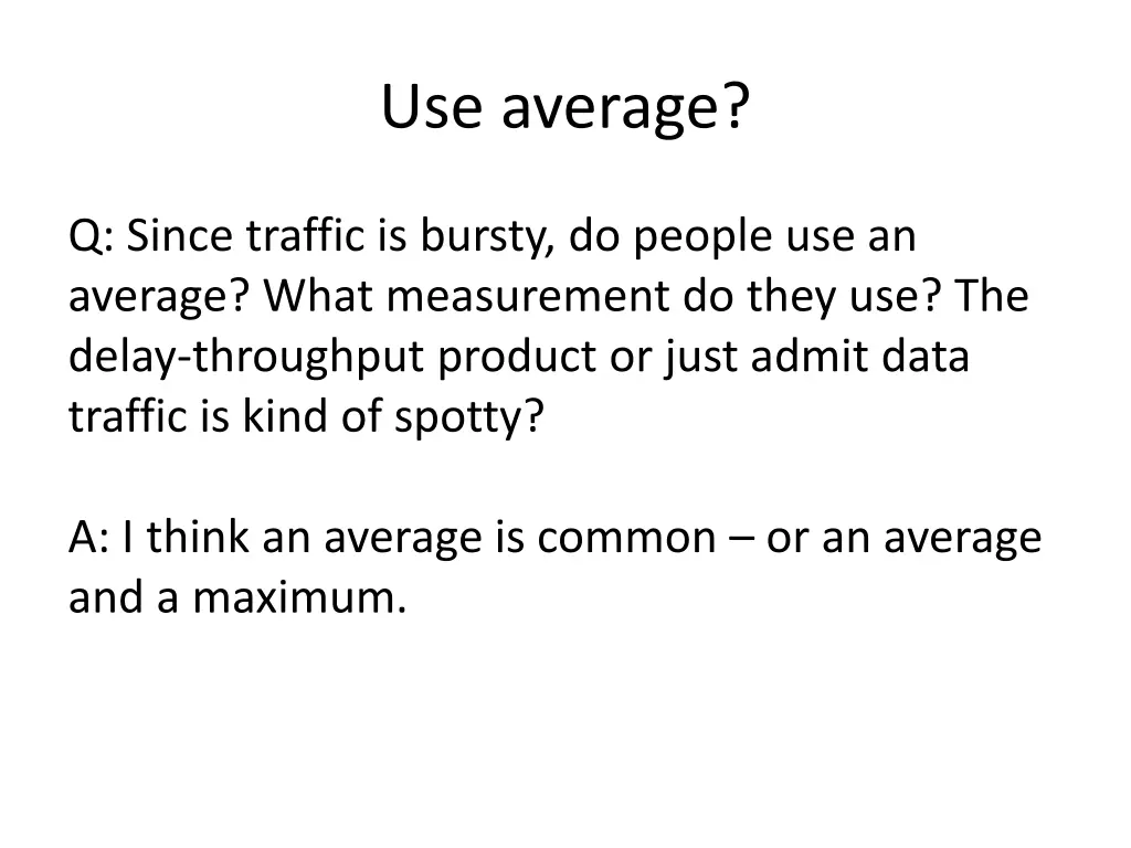 use average