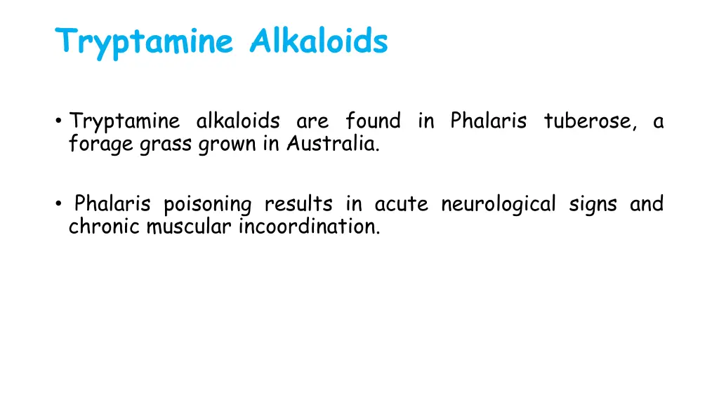 tryptamine alkaloids