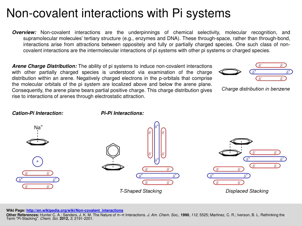 non covalent interactions with pi systems