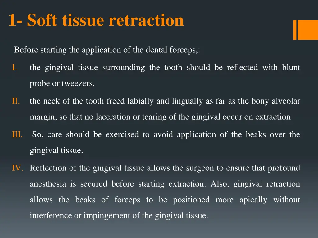 1 soft tissue retraction