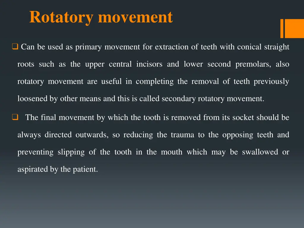 rotatory movement