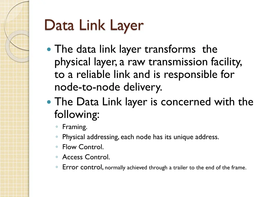 data link layer