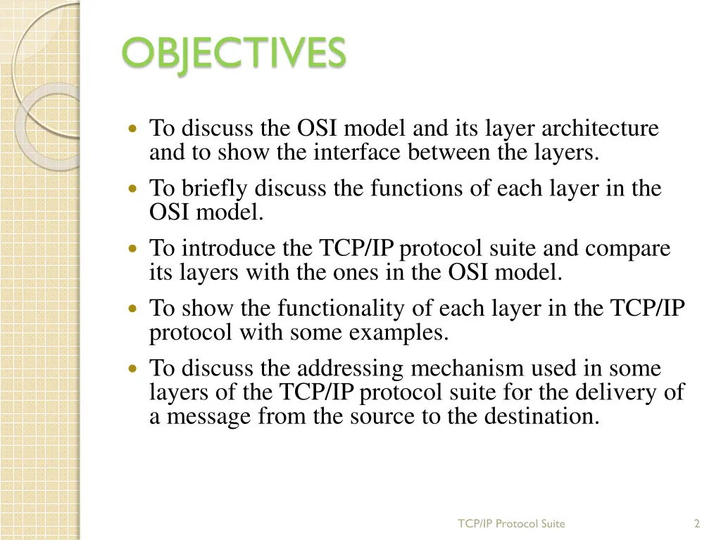 objectives