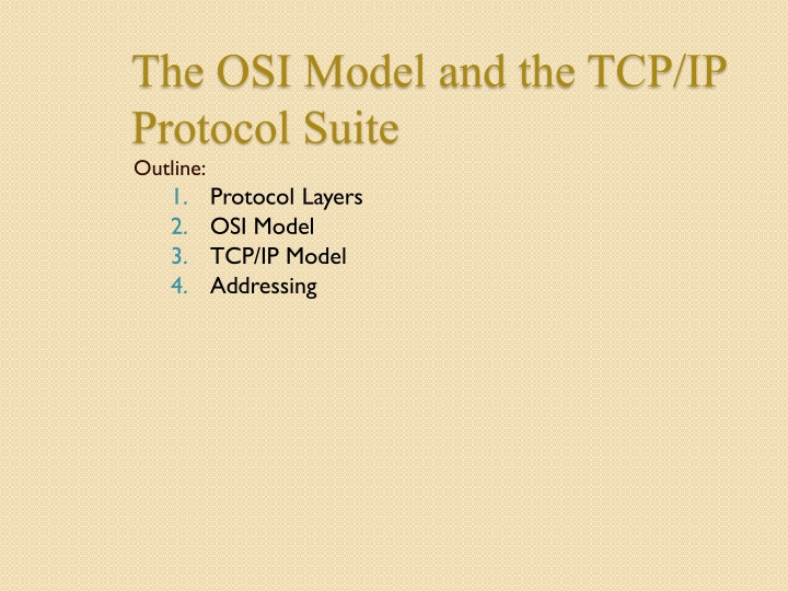 the osi model and the tcp ip protocol suite