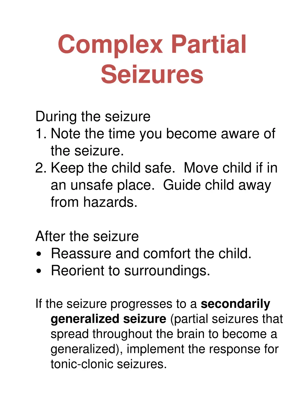 complex partial seizures