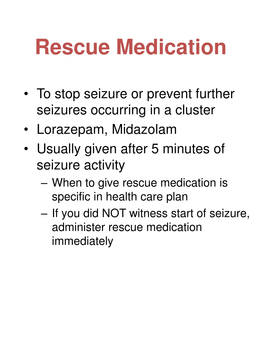 rescue medication