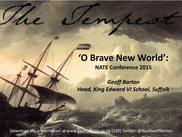 o brave new world nate conference 2015