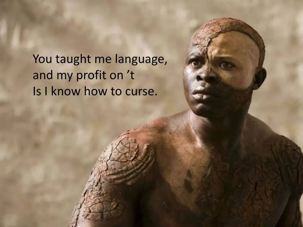 you taught me language and my profit