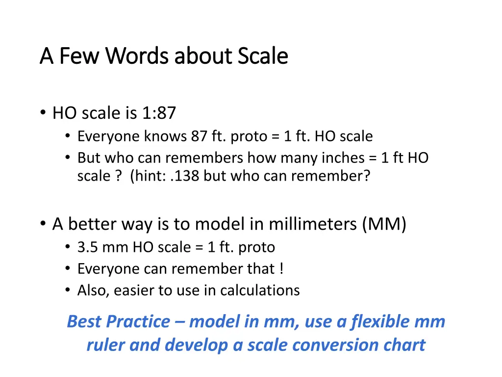 a few words about scale a few words about scale