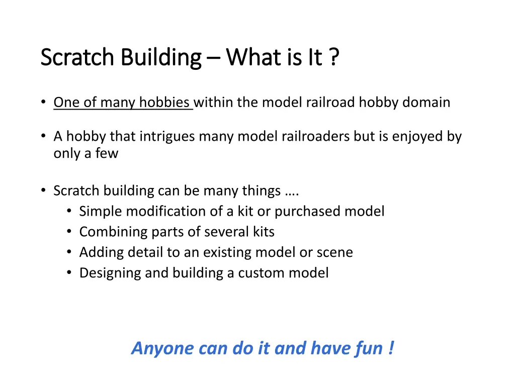 scratch building scratch building what is it