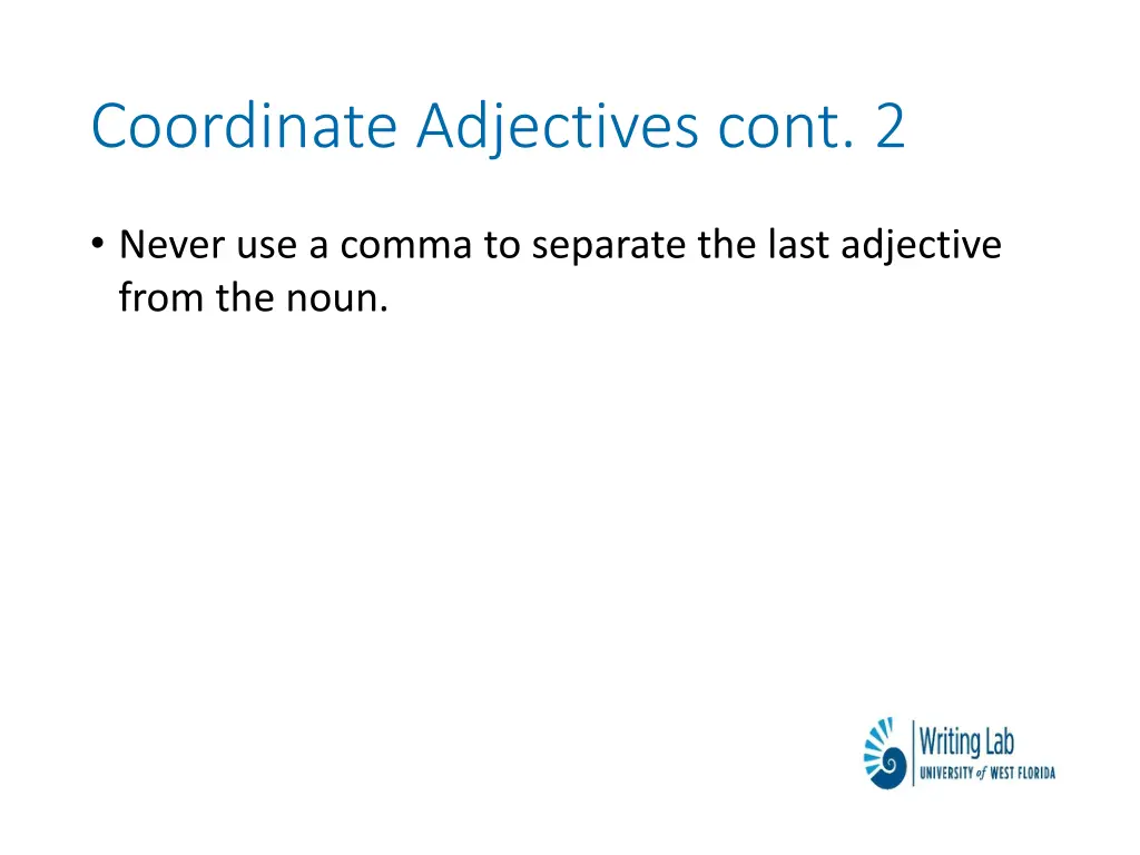 coordinate adjectives cont 2