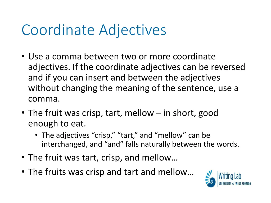 coordinate adjectives