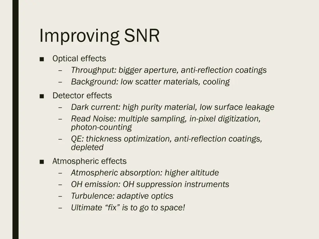 improving snr