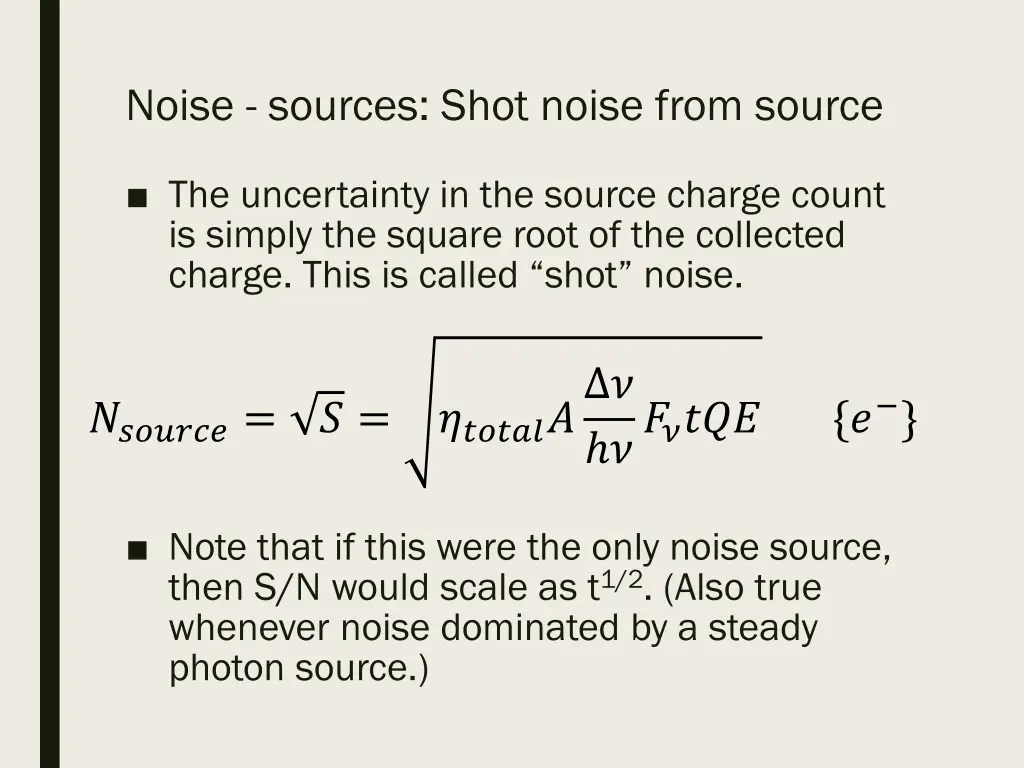 noise sources shot noise from source