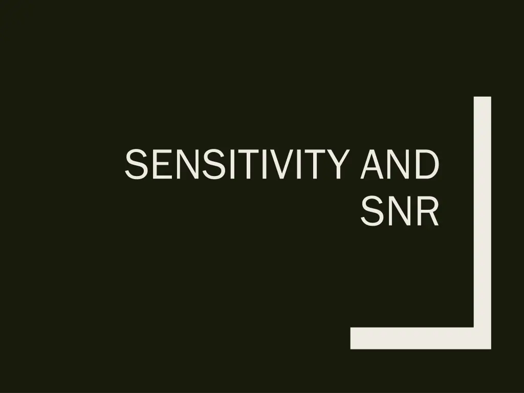 sensitivity and