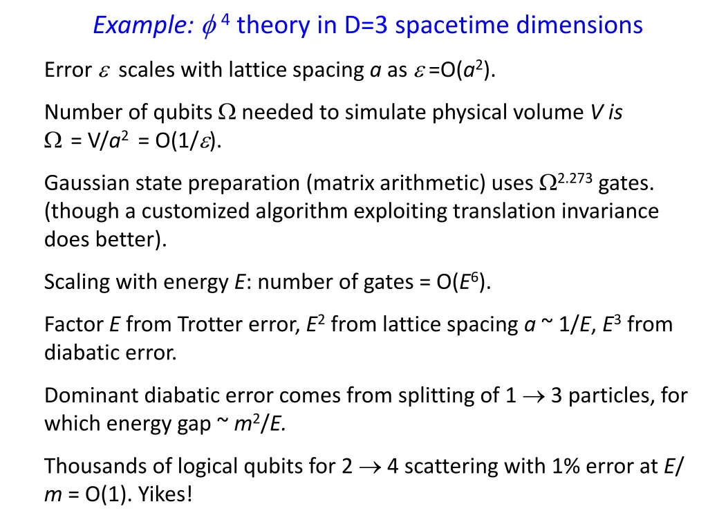 example 4 theory in d 3 spacetime dimensions