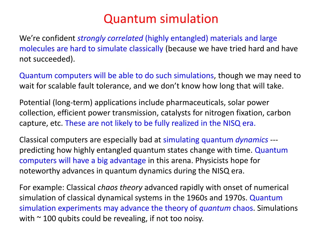 quantum simulation