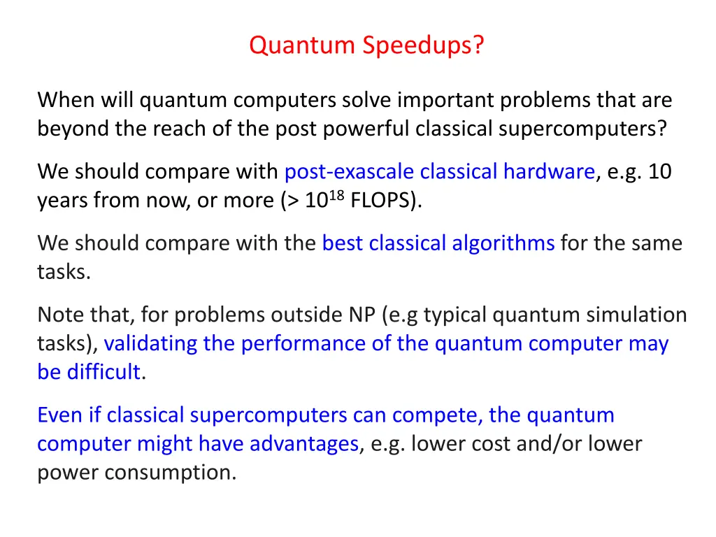 quantum speedups